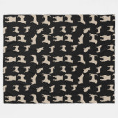 Geweldige patroon van een huishond fleece deken (Voorkant (Horizontaal))