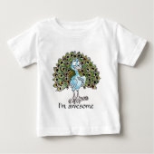 Geweldige Peacock Baby T-shirt (Voorkant)