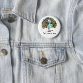 Geweldige Peacock-Button Ronde Button 5,7 Cm (In situ)