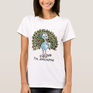 Geweldige Peacock-dames met T-shirt