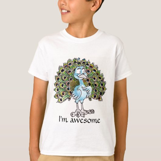 Geweldige Peacock Kinder T-shirt (Voorkant)