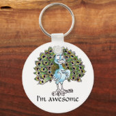 Geweldige Peacock-Sleutelhanger Sleutelhanger (Voorkant)
