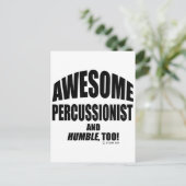 Geweldige percussionist briefkaart (Staand voorkant)