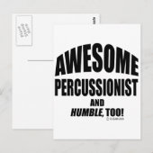 Geweldige percussionist briefkaart (Voorkant / Achterkant)