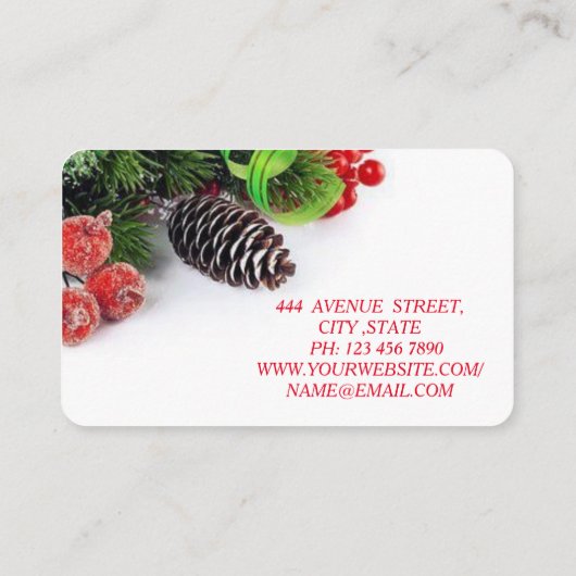 Geweldige perfecte kerst visitekaartje (Achterkant)