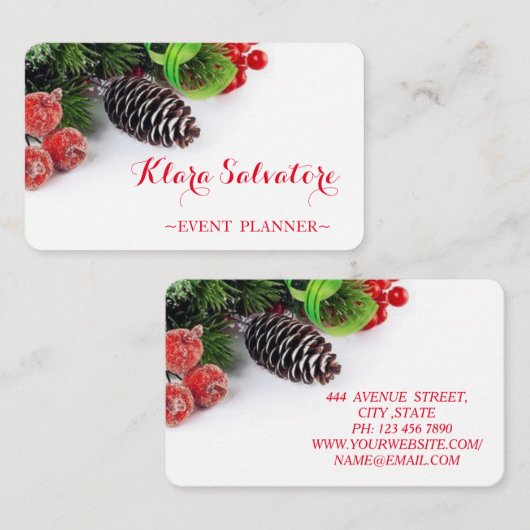 Geweldige perfecte kerst visitekaartje (Voorkant / Achterkant)