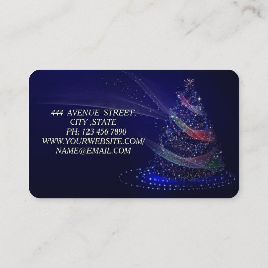 Geweldige perfecte kerstboom visitekaartje (Achterkant)