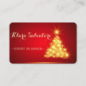 Geweldige perfecte kerstgouden reserveboom visitekaartje (Voorkant)