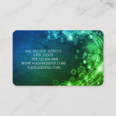 Geweldige perfecte kerstgroene verlichting visitekaartje (Achterkant)