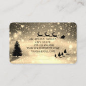 Geweldige perfecte kerstman, sneeuwgeel visitekaartje (Achterkant)