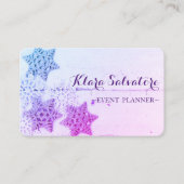 Geweldige perfecte kersttong Paarse snowflake Visitekaartje (Voorkant)