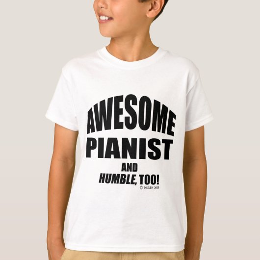 Geweldige pianist t-shirt (Voorkant)