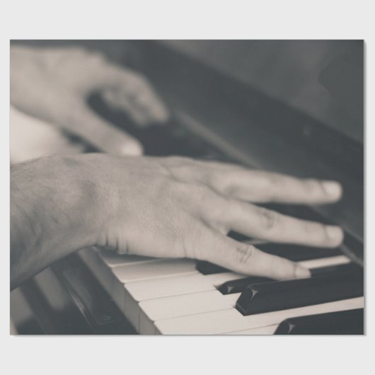 Geweldige piano cadeaupapier (Vlak)