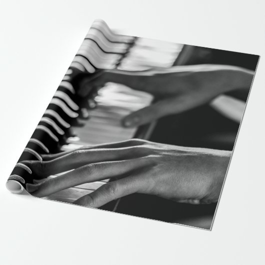 Geweldige piano cadeaupapier (Uitgerold)