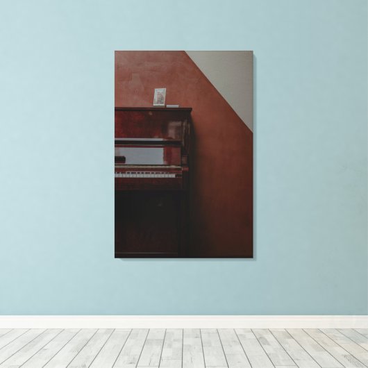 Geweldige piano canvas afdruk (Insitu (Houten vloer))