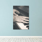 Geweldige piano canvas afdruk (Insitu (Houten vloer))
