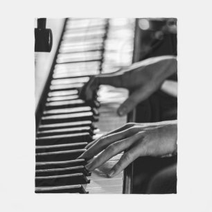 Geweldige piano fleece deken