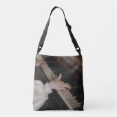 Geweldige Piano-kunstwerk Crossbody Tas (Achterkant)