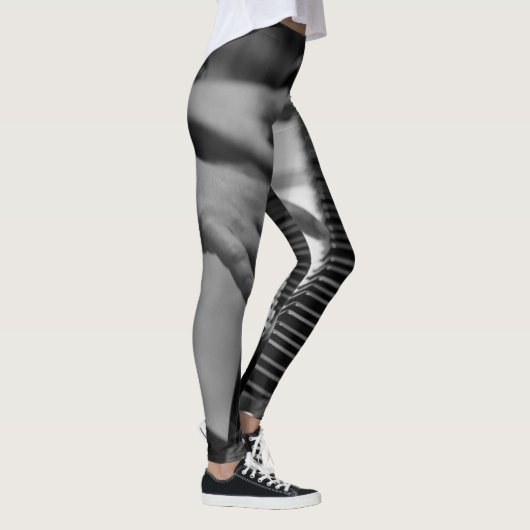 Geweldige Piano-kunstwerk Leggings (Rechts)