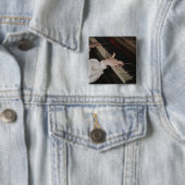 Geweldige Piano-kunstwerk Vierkante Button 5,1 Cm (In situ)