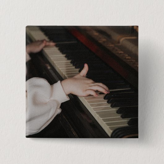 Geweldige Piano-kunstwerk Vierkante Button 5,1 Cm (Voorkant)