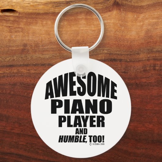 Geweldige Piano Player Sleutelhanger (Voorkant)