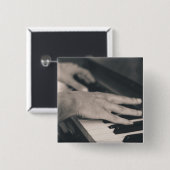 Geweldige piano vierkante button 5,1 cm (Voorkant /achterkant)