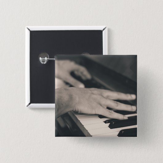 Geweldige piano vierkante button 5,1 cm (Voorkant /achterkant)