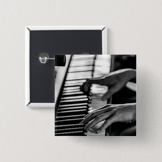 Geweldige piano vierkante button 5,1 cm (Voorkant /achterkant)