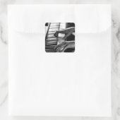 Geweldige piano vierkante sticker (Tas)
