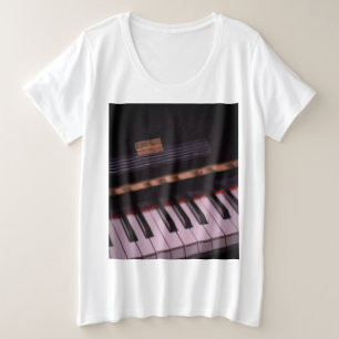 Geweldige Pianodesign Grote Maat T-shirt