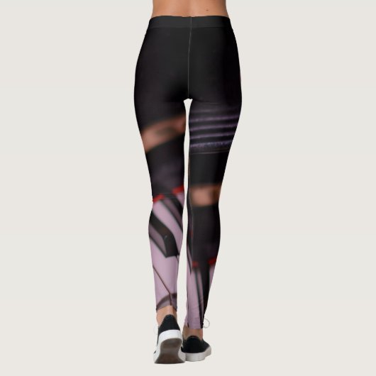 Geweldige Pianodesign Leggings (Achterkant)