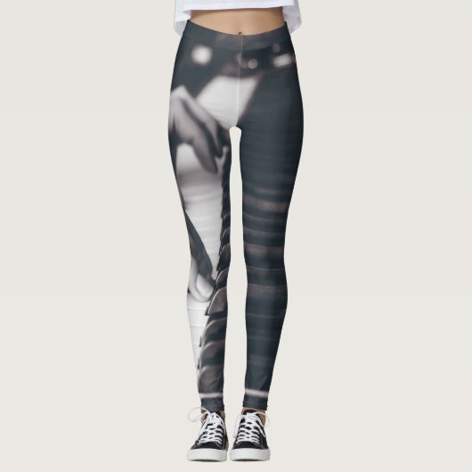 Geweldige Pianodesign Leggings (Voorkant)