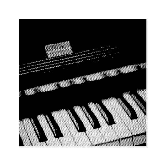 Geweldige Pianodesign Rubberstempel (Afrduk)