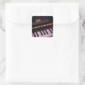 Geweldige Pianodesign Vierkante Sticker (Tas)
