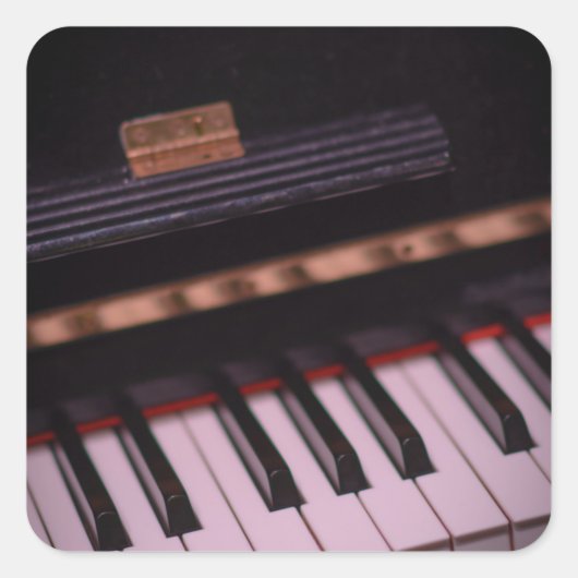 Geweldige Pianodesign Vierkante Sticker (Voorkant)