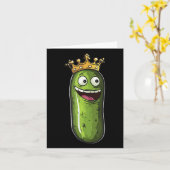 Geweldige Pickle Kingdom Kostuum Voor Kroonliefheb Kaart (Gele Bloem)
