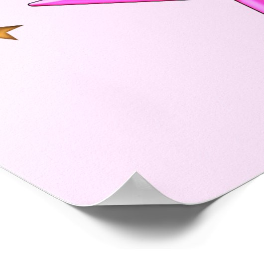 GEWELDIGE PINK PERSONALISEERD CHEERLEIDEND POSTER (Hoek)