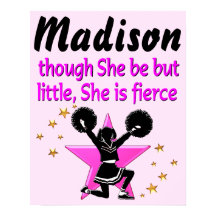 GEWELDIGE PINK PERSONALISEERD CHEERLEIDEND POSTER
