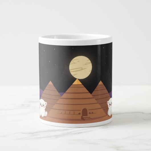 Geweldige piramides  grote koffiekop (Voorkant)