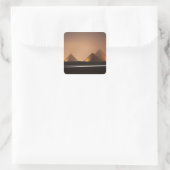 Geweldige piramides vierkante sticker (Tas)