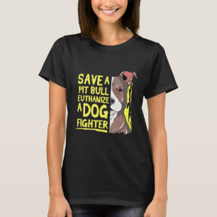 Geweldige Pitbull Gif Save A Pit Bull Lover Nieuw T-shirt