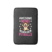 Geweldige Pitbull Moeders Hebben Tattoos Grappige Badmat (Voorkant Verticaal)