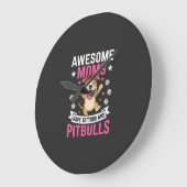 Geweldige Pitbull Moeders Hebben Tattoos Grappige Grote Klok (Hoek)
