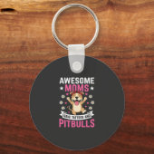 Geweldige Pitbull Moeders Hebben Tattoos Grappige Sleutelhanger (Voorkant)