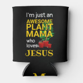 GEWELDIGE PLANT MAMA LOVES JESUS Monogram Blikjeskoeler (Voorkant)