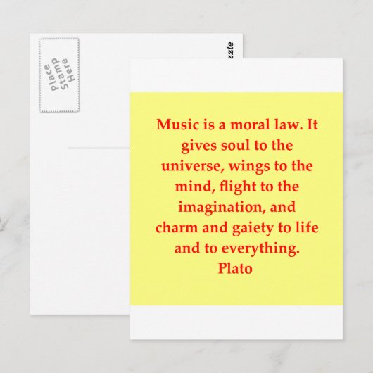 geweldige plato quote briefkaart (Voorkant / Achterkant)