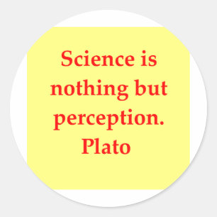 geweldige plato quote ronde sticker