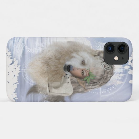Geweldige polarwolf met fee, Case-Mate iPhone case (Achterkant (horizontaal))