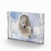 Geweldige polarwolf met fee, polarbeer en sneeuw t fotoblokken (Rechts)